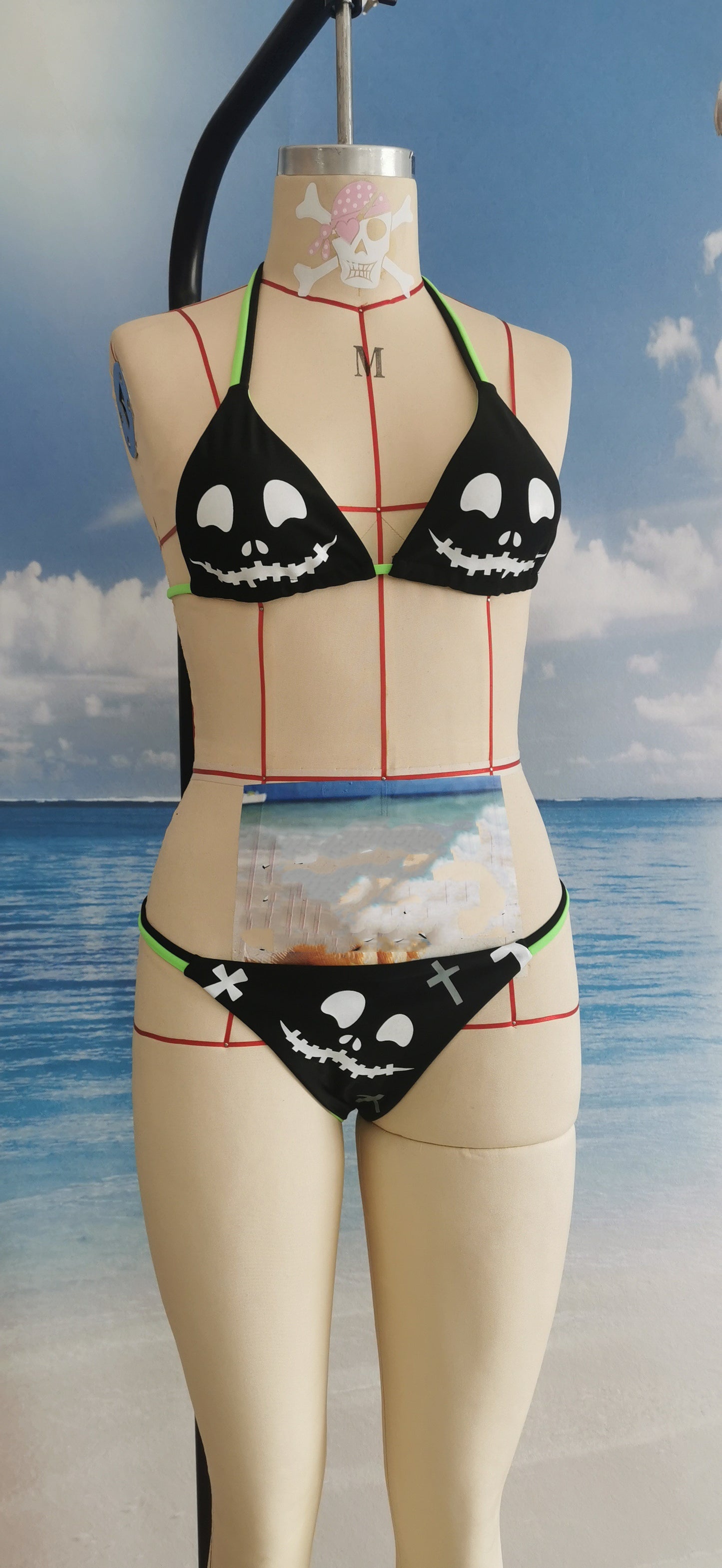 Funny Reversible Bikini Offset Curve Set