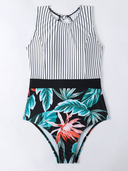 Printed Sexy One-piece Bikini Strap Ladies Swimsuit