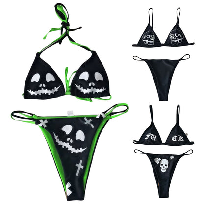 Funny Reversible Bikini Offset Curve Set