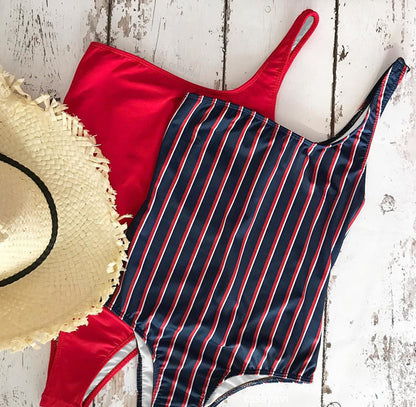 One-shoulder one-piece bikini