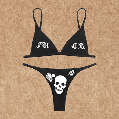 Funny Reversible Bikini Offset Curve Set
