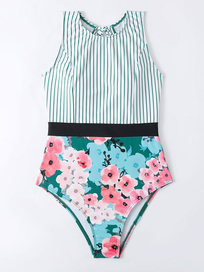 Printed Sexy One-piece Bikini Strap Ladies Swimsuit
