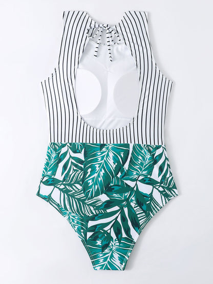 Printed Sexy One-piece Bikini Strap Ladies Swimsuit